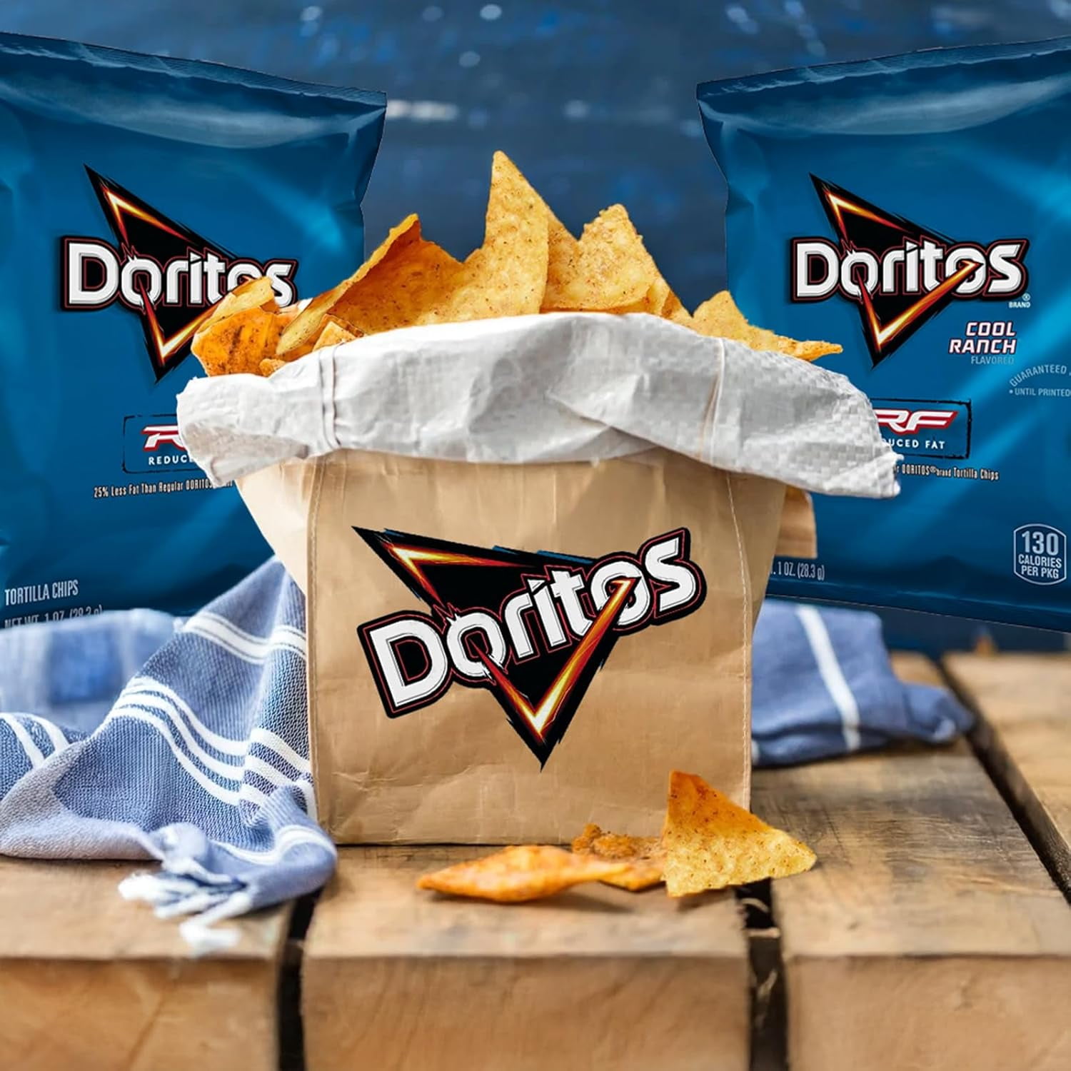 Doritos Tortilla Chips, Reduced Fat Cool Ranch, 1 oz (Pack of 15), Bundled By Shoppyway