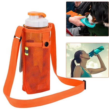 

Yesbay Strong Bearing Water Bottle Bag with Shoulder Strap Non-slip Hands Free Breathable Fine Mesh Water Bottle Carrier for Outdoor