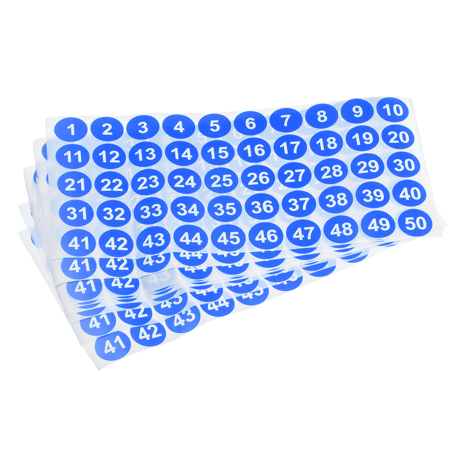 1 To 50 Number Stickers Number Label Self Adhesive Marked Sticker Blue 
