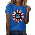 thumbnail image 4 of DDAPJ pyju 4th of July Short Sleeve Womens Tops Independence Day Shirts Funny Patriontic Graphic Tees Summer Casual Holiday T-shirts Sales of Today Blue M, 4 of 5