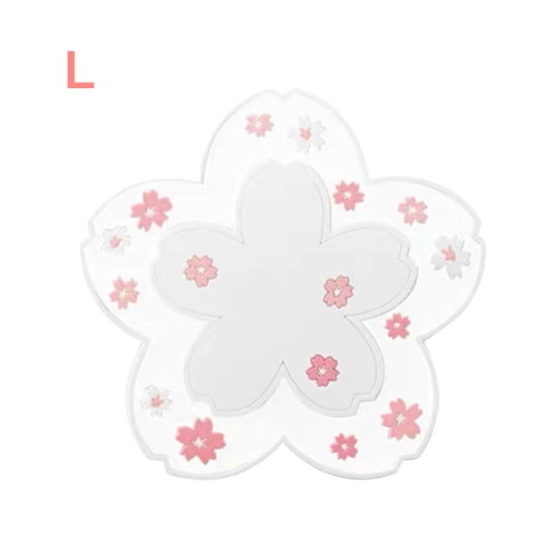 Wosthever Almohadilla para Tazas, Alfombrilla para Portavasos de té con Flores de PVC, Mantel Individual Antideslizante Resistente al Calor, Mostrada