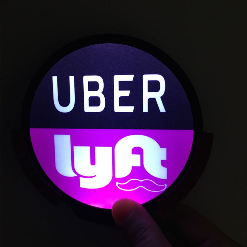 Rideshare LED Sign Light, LED Car Glow Sticker Sign Light for Taxi LED Sign Decor (Battery is not included)