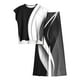 thumbnail image 1 of Conjuntos Cortos para las Mujeres Florales sin Mangas Delantera Corta Espalda Larga Y Pantalones, Conjunto Casual de Moda, 1 of 4