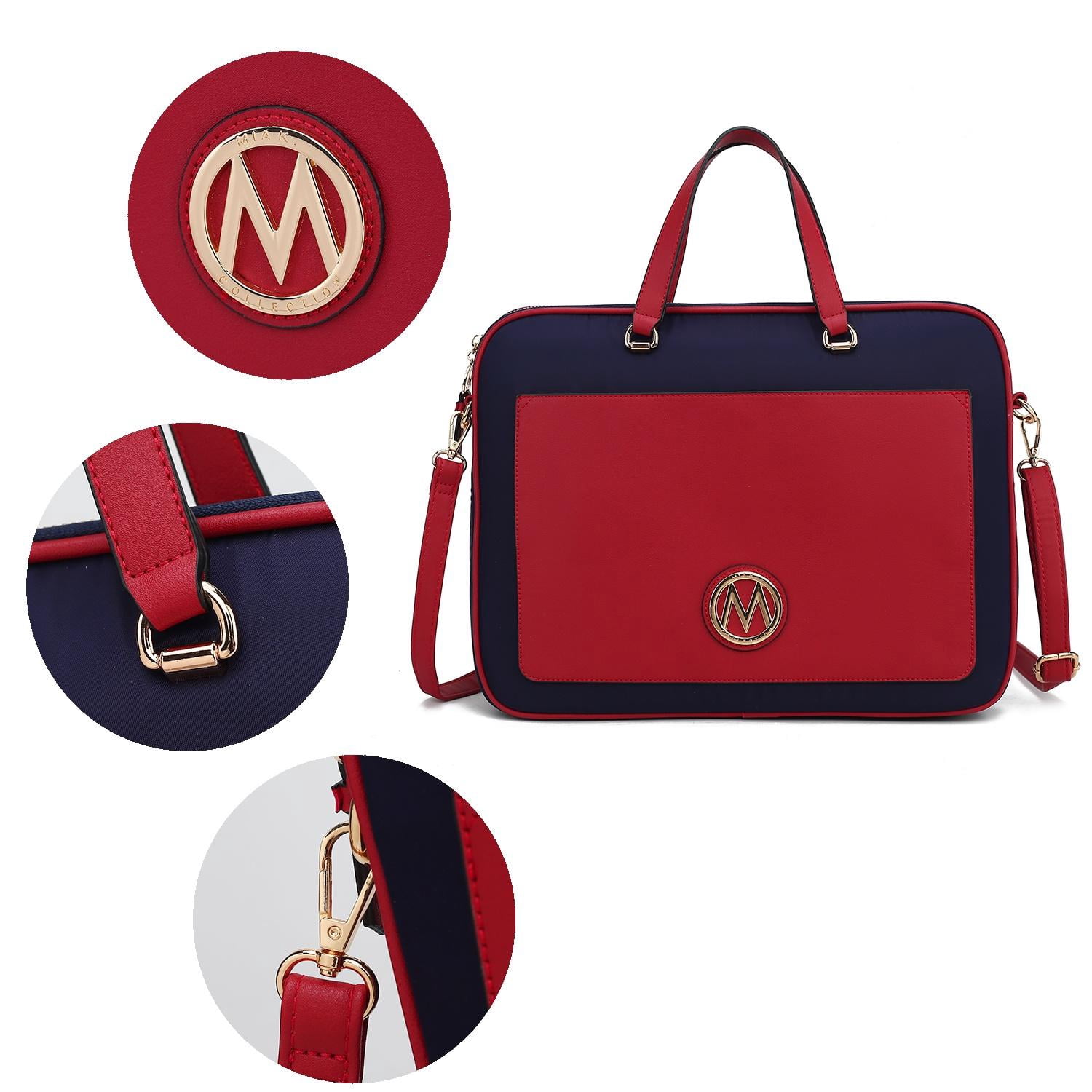 MKF Collection Nina Vegan Leather Laptop Case by Mia K - Cognac