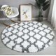 thumbnail image 1 of Alfombra Redonda Antideslizante Suave Básica Cozy, Alfombra Lavable De Pelusa Esponjosa, Alfombra Decorativa Para Dormitorio, Sala De Estar, Decoración De Sofá Y Silla, Trébol De Cuatro Hojas, Wh. Afortunado Sencillez, 1 of 4