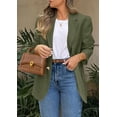 thumbnail image 4 of Blazer PRETTYGARDEN 2025 para mujer, casual, de negocios, color verde militar, 4 of 5