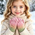 thumbnail image 7 of TKKCS Kids Gradient Knit Gloves Soft Stretchy Full Fingers Warm Elastic Ribbed Cuff Winter Gloves for Boys Girls Multicolor 3-8Years, 7 of 7