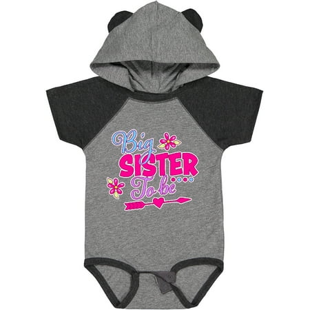 

Inktastic Big Sister to Be with Flowers and Arrow Gift Baby Girl Bodysuit