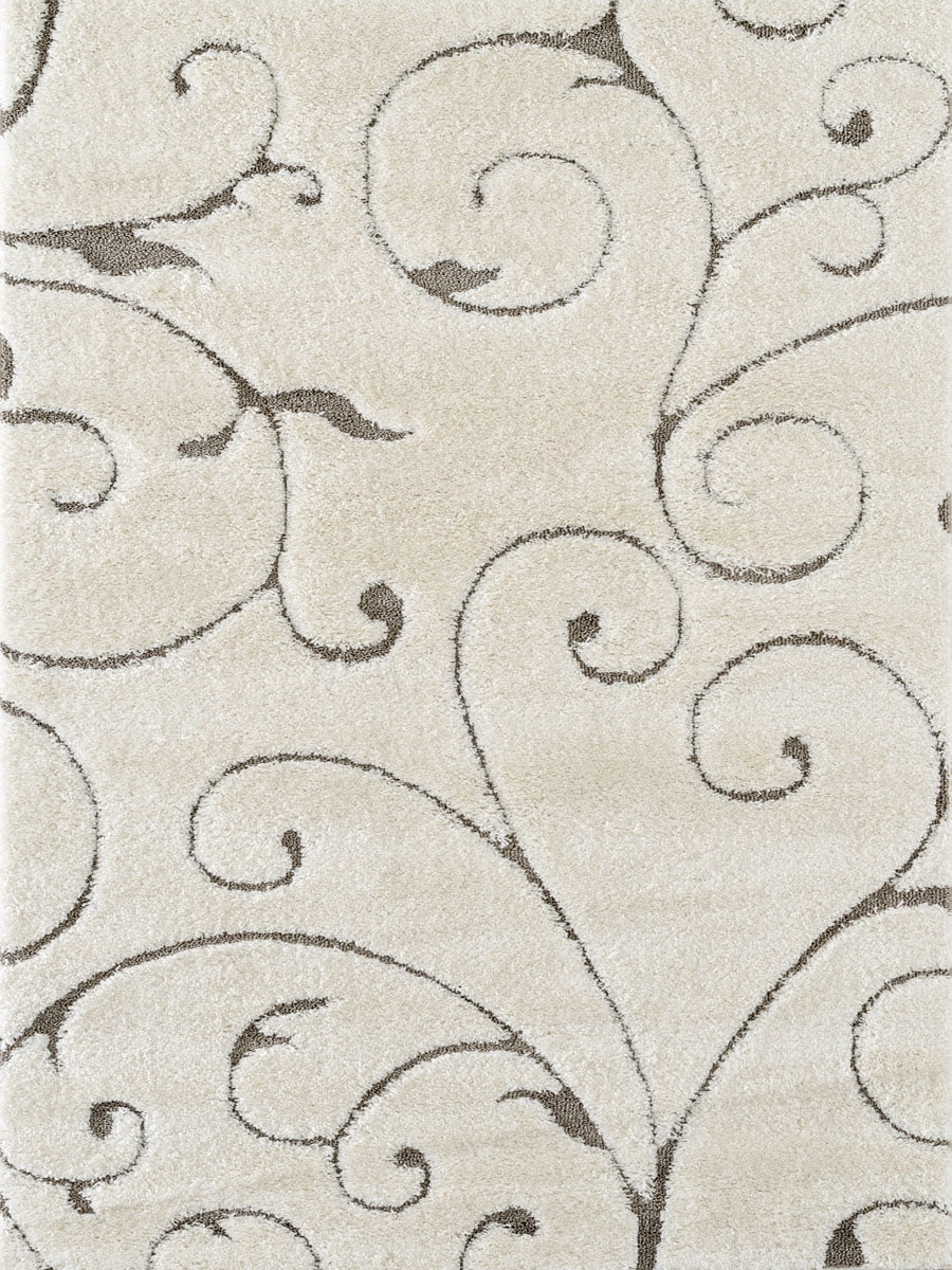 Sirocco 6 Cream Shag Area Rug 2'x3'