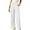 White, variant on HOWPAY Womens Linen Pants Casual Loose Fit Wide Leg High Waist Elastic Trousers with Pockets Drawstring Solid Color Summer Beach Lounge Pant White S