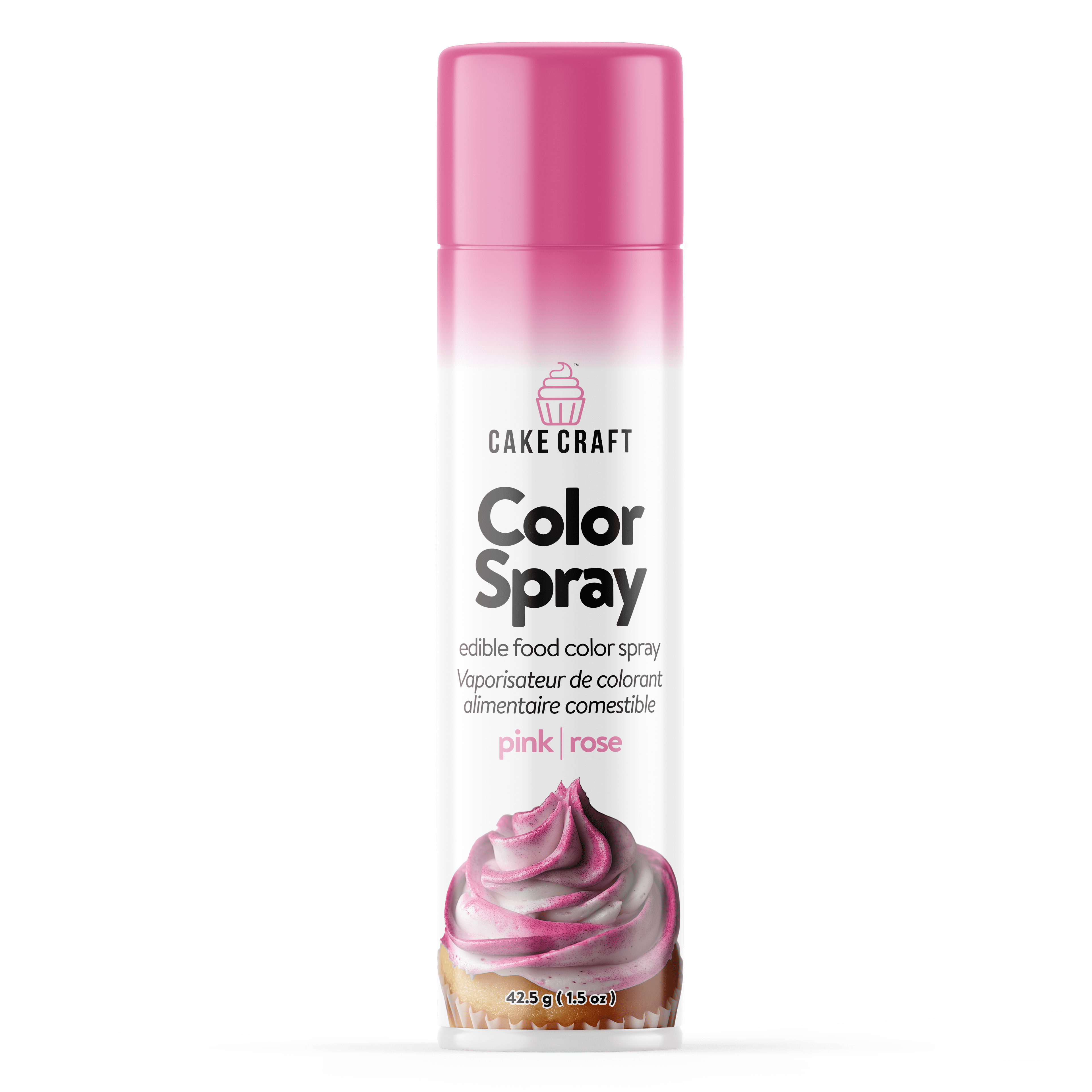Cake Craft Edible Color Spray -Pink, Edible Food Spray for Cakes, Cupcakes, Cookies & More, Metallic Finish, Easy-to-Use Dessert Decoration, CAKE CRAFT CC COLOR SPRAY PINK