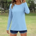 thumbnail image 4 of EnxRiUER Workout Tops for Women Long Sleeve Crew Neck T-Shirt Soft Casual Quick Dry Yoga Golf Shirts, 4 of 9