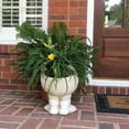 thumbnail image 3 of Homestyles Antique White Mama Petunia the Muggly Statue Humorous Face Planter Pot, 3 of 4