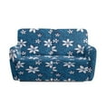 thumbnail image 3 of Xoenoiee Polynesian Plumeria Print 6 Pieces Recliner Loveseat Covers Stretch Recliner Sofa Slipcover with Elastic Bottom Jacquard Fitted Reclining Couch Cover Furniture Protector with Pockets, 3 of 6