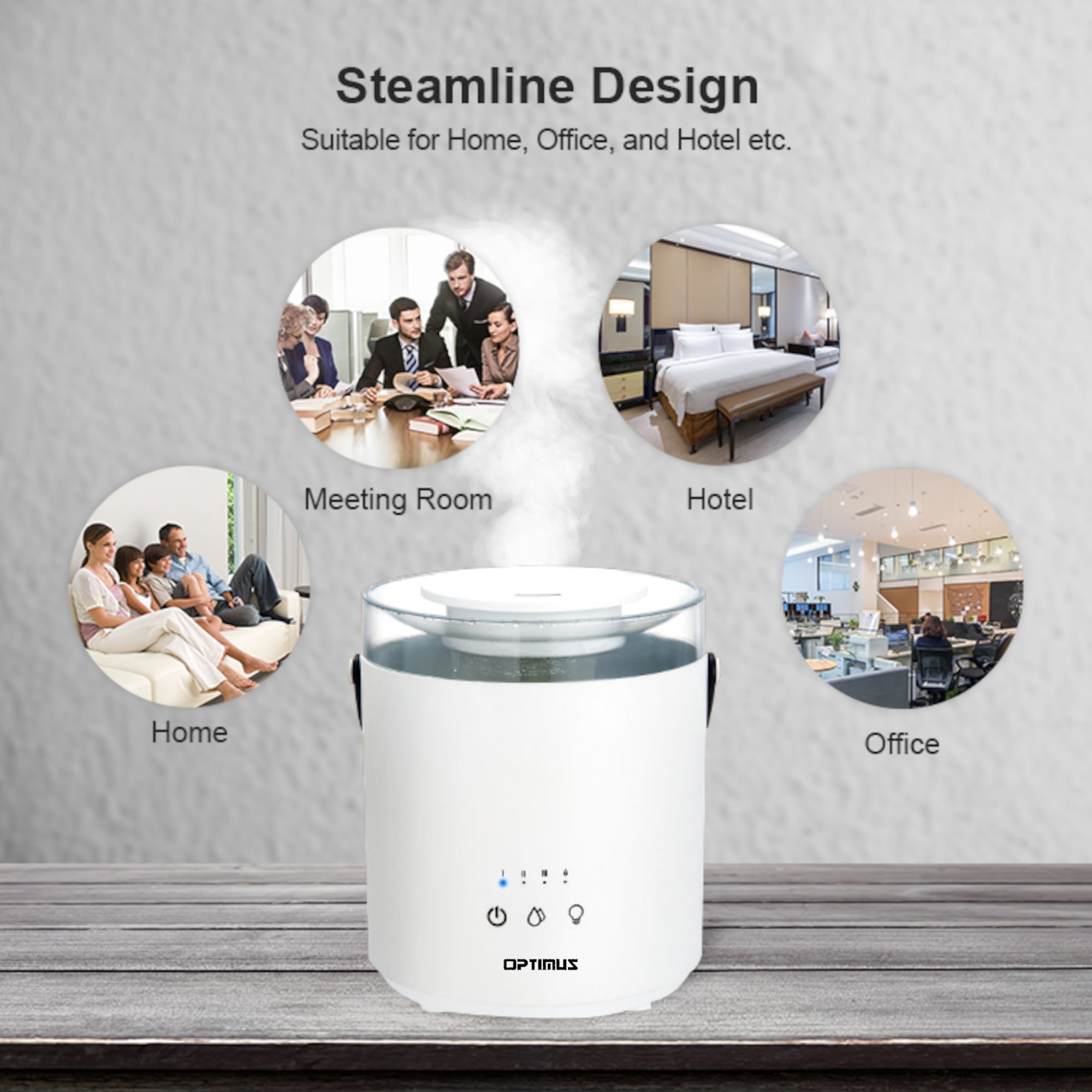 1.8 Gallon Output Top Filling Ultrasonic Humidifier, Touch Control