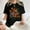 Black(New), variant on PNTUTB Women's Floral Pattern Short Sleeve Round Neck Drop Shoulder Sleeve T Shirt Comfortable Top