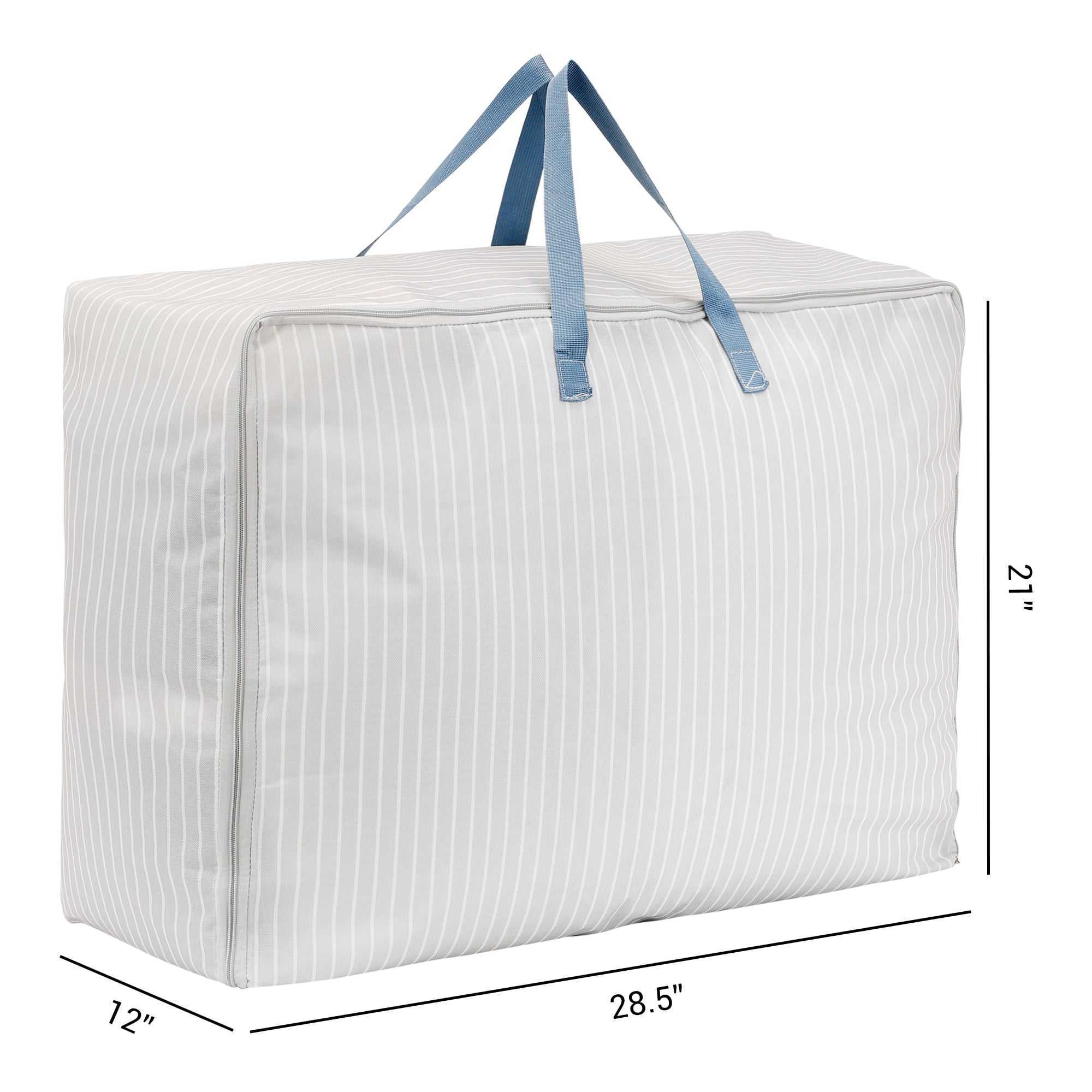 Unique Bargains 1Pack Clothes Storage Moving Bags for Closet Organizers White 28.5x12x21in