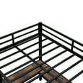 thumbnail image 4 of DreamBuck Full XL Metal Loft Bed with Desk and Shelves, Loft Bed with Ladder and Guardrails, Loft Bed Frame for Bedroom, Black, 4 of 7