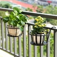 thumbnail image 6 of Iron Art Hanging Baskets Flower Pot Holder Hanger- Great for Patio Balcony Porch or Fence Planters, 6 of 7