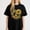 Black-1, variant on Sunflower and Peace Sign Printing T Shirt Tee
