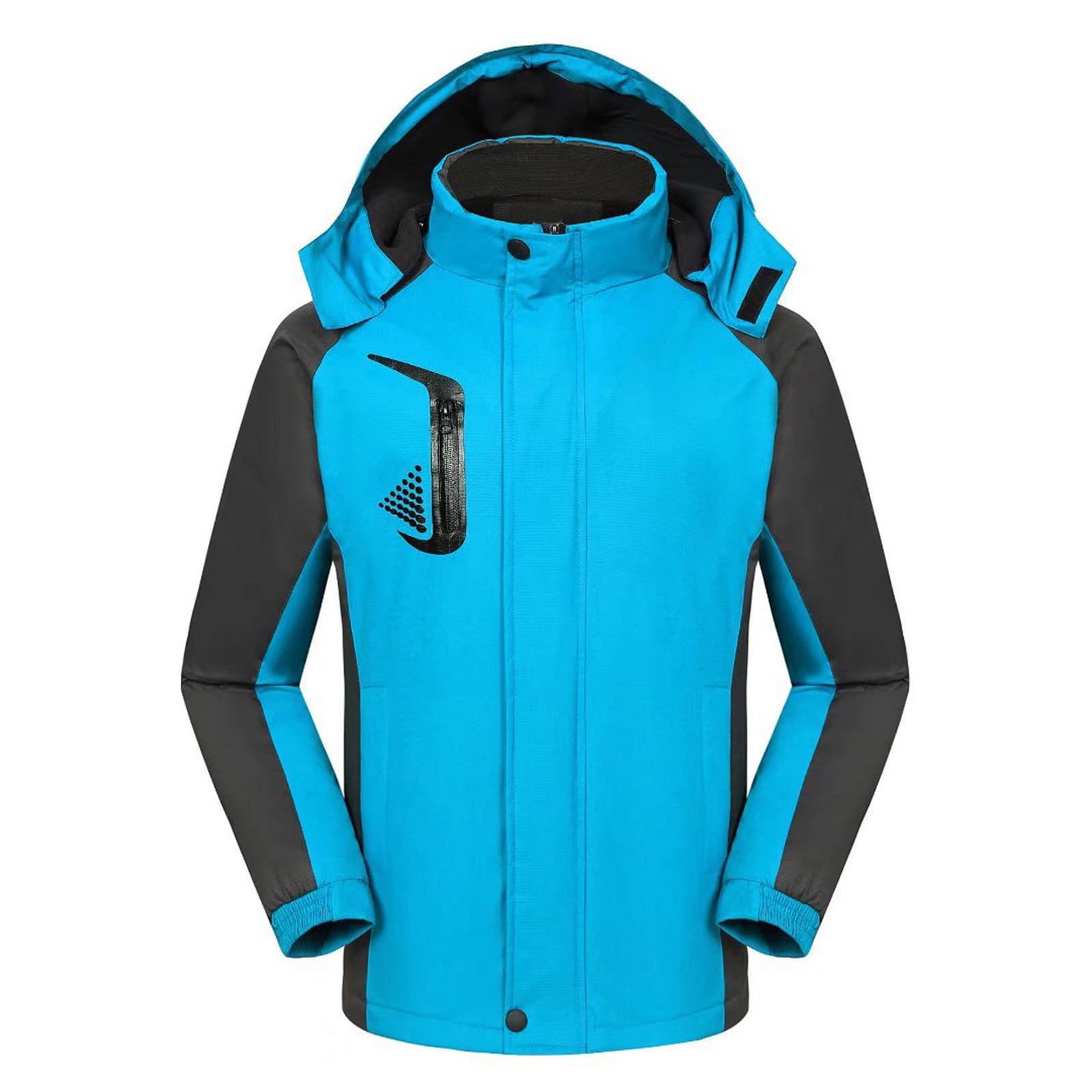nsendm Womens Coat Adult Female Clothes Bell Sleeve Coats for Women Womens Ski Jacket Warm Winter Snow Coat Mountain Windbreaker Hooded Cotton Jacket Blue Size 4XL Walmart