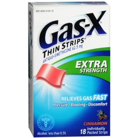 Gas-X Thin Strips Extra Strength Cinnamon 18 Each