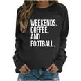 thumbnail image 2 of Brondbend Womens Oversized Sweatshirt Pullover Women Crewneck Long Sleeved Print Workout Top Plus Size Fall Winter Fashion Party Outdoor Athletic Comfortable ,Black, 2 of 3