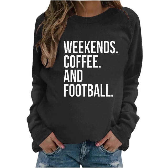 DPTALR Women's Casual Round- Neck Print Recreational Print Long Sleeve Tops