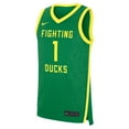 thumbnail image 2 of Men's Nike Green Oregon Ducks Road Replica Basketball Jersey, 2 of 3