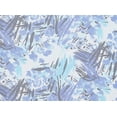 thumbnail image 2 of Zelouf Print On Yoryu  , Sewing, DIY, Crafts Fabric by the Yard, 419 Turq/wht, 10 Yard, 2 of 2