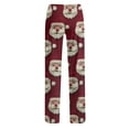 thumbnail image 5 of Women's Drawstring Christmas Printed Casual Pants, Long Trousers with Elastic Waist for Comfortable Wear, Festive Design for Holiday Season,Wine,L, 5 of 6