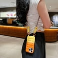 thumbnail image 3 of Compatible with iPhone 15 Pro Max Silicone Case with Lanyard Adjustable Neck Shoulder Crossbody Soft Gradient Fashion Protection Shockproof Cover for Women Girls Yellow, 3 of 7