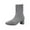 Gray, variant on KEGIRLOM Women's Fashion Casual Knitted Elastic Socks Boots Solid Color Pointed Toe Heel High Heel Ankle Boots Gray Size 7