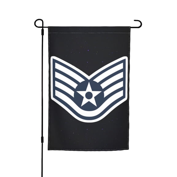 Us Air Force Rank Insignia Double Garden Flags 12x18 Inch Suitable For Courtyard Lawn Holiday Home Outdoor Decoration Flag