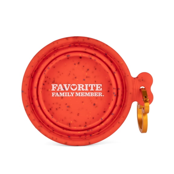 The Dodo: Silicone Collapsible Speckled Bowl Medium with Bird Carabiner