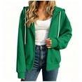 thumbnail image 4 of YanHoo Zip Up Hoodies Women Oversized Casual Y2K Long Sleeve Hooded Sweatshirts Fall Spring Track Jackets, 4 of 8