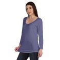 thumbnail image 3 of Inkmeso Womens Basic U-neck T-shirt Full Sleeve Summer Long Tee Workout Top, 3 of 7