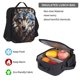 thumbnail image 5 of Disketp Vintage Blue Floral Wolf Mochila Estampada de Gran Capacidad con Lonchera y Estuche, Set de 3 Piezas para Estudiantes, 5 of 7