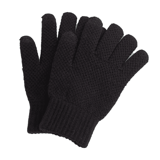 Winter touch screen gloves Warm wool lined knit gloves elastic cuffs