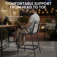 thumbnail image 6 of Crestlive Products Outdoor Metal Bar Stools Chairs (Set of 2) in Beige Finish, 6 of 8