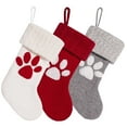 thumbnail image 6 of LanSuare Christmas Knitted Stockings with Dog Paw Prints, 7Inch Personalized Christmas Stockings, Hanging Ornaments Candy Gift Bags for Christmas Decorations, 6 of 7