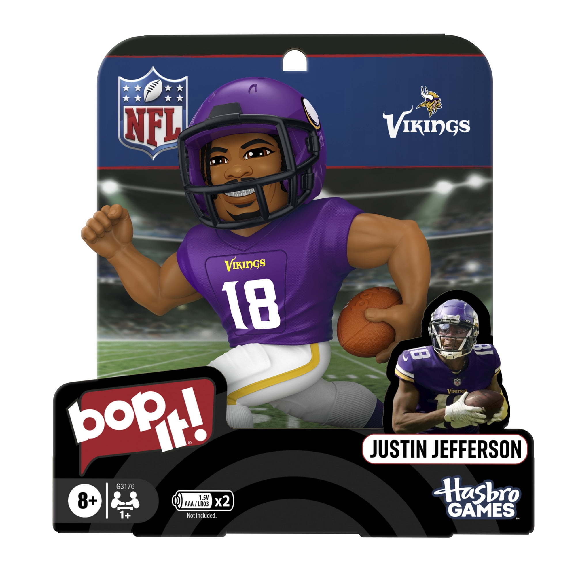 Bop It! Justin Jefferson Edition Game, Officially Licensed NFL Games for Kids and Teens, 8+