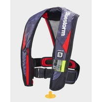 Bluestorm Gear Atmos 40 Automatic/Manual Inflatable PFD Life Jacket for Adults | US Coast Guard Approved (Nitro Red)