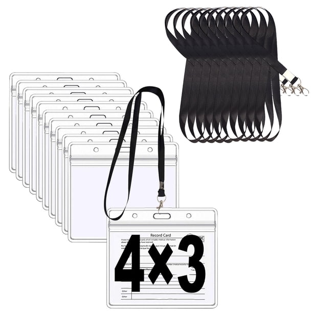 Cordones Desmontables Con Soporte Para Identificación, Soporte Transparente Para Tarjetas De Identificación Con Cordones, Plástico