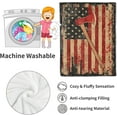 thumbnail image 4 of Vintage American Flag Blanket Firefighter Patriotic Throw Blankets,Birthday Gifts for Women Men,Lightweight Soft Fleece,History Lovers,Sofa Couch Bed Room Modern Rustic Decor 50x60in, 4 of 5