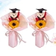 thumbnail image 4 of CIMAXIC graduation 2pcs of One Set Delicate Sunflower Beautiful Bouquet Lifelike Flower Decor Decorative Bouquet Layout for Party Desktop Photo Graduation,11.81"X7.87"X3.15", 4 of 5