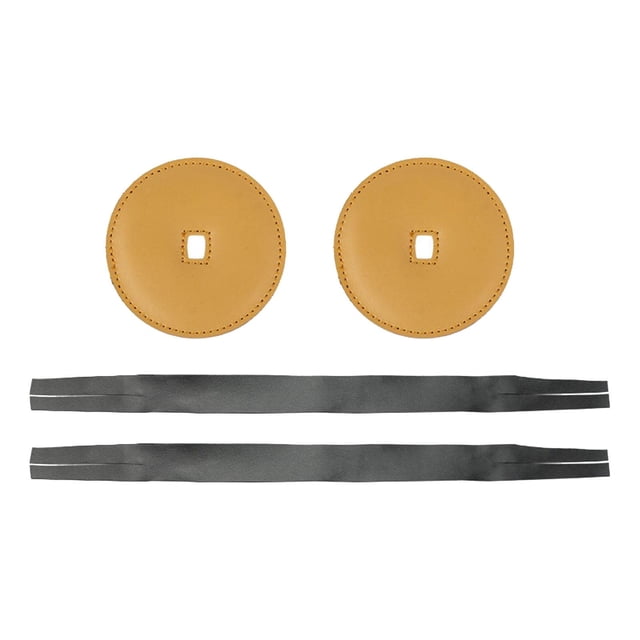 Milaget 2 Pieces Cymbal Belt Percussion Instrument Instrument Accessory Cymbal Strap Light Brown