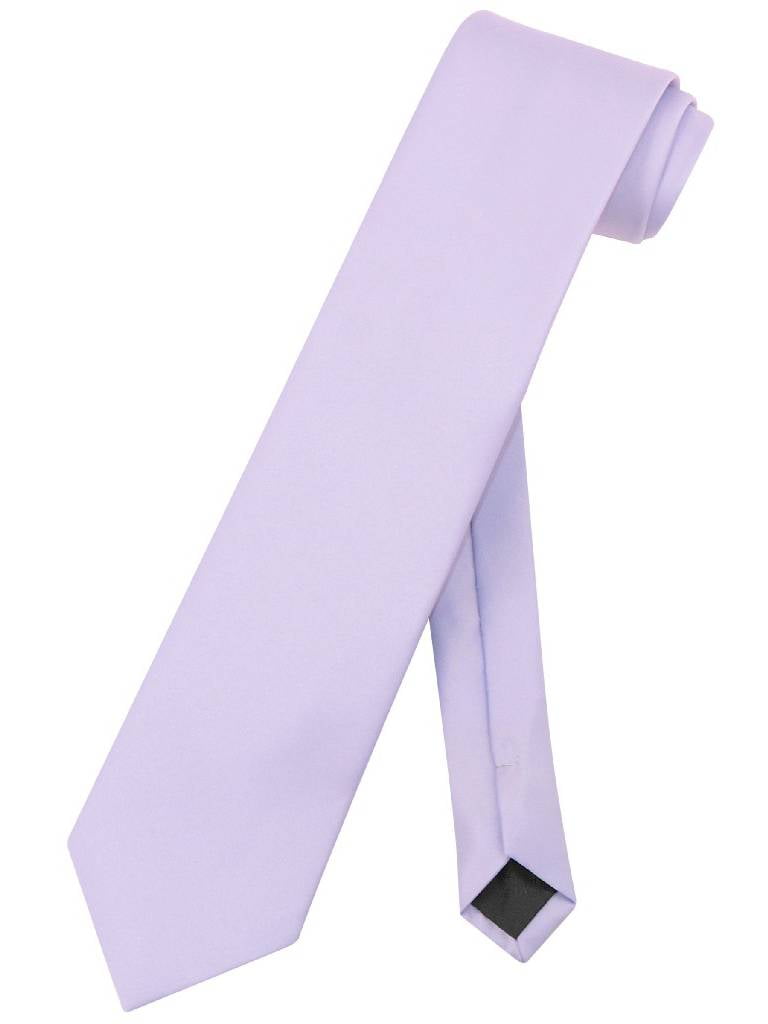 Vesuvio Napoli NeckTie Solid EXTRA LONG Lavender Purple Color Men's XL ...