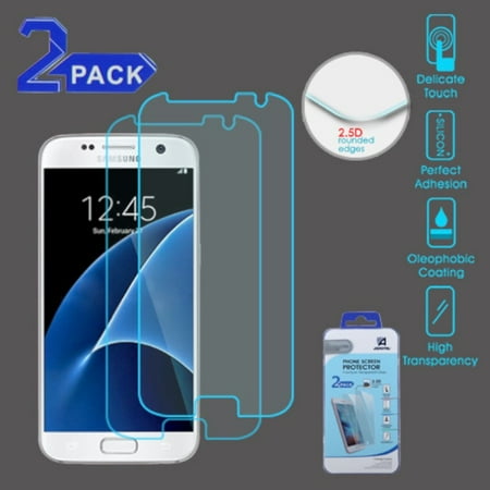 Lcd Front Glass - insten 2-Pack Tempered Glass LCD Screen Protector For Samsung Galaxy S7
