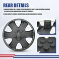 thumbnail image 3 of 15" Set of 4 Hubcaps Wheel Rims Cover with Decoration Nuts Fit 2005-2008 Toyota Corolla Compatible with Steel Wheels Snap on Installation(15-inch,Black Lacquer), 3 of 8